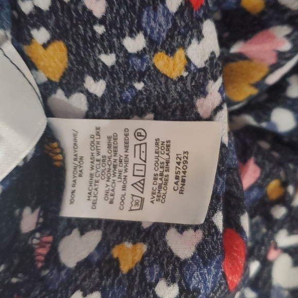 ❤  Loft Oversized Heart Ruffle Drop waist Dress - Picture 6 of 8